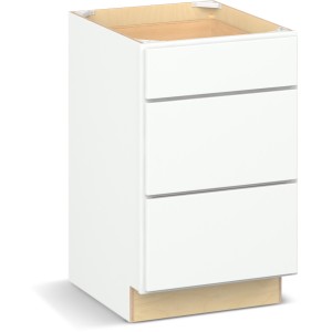 Reliabilt Parkstone II Reliabilt Parkstone II Brilliant White Base Cabinet, 21-in, 3 Drawers - 641569 | Lowe's Pro Supply